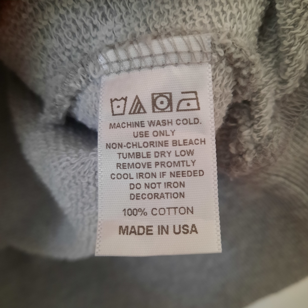 Soulcycle Lightning Bolt Hoodie Sweatshirt Gray Kangaroo Pocket Womens Size L - Picture 9 of 10